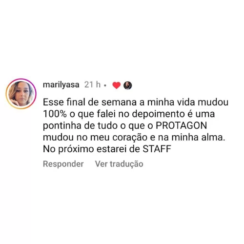 Depoimento Protagon