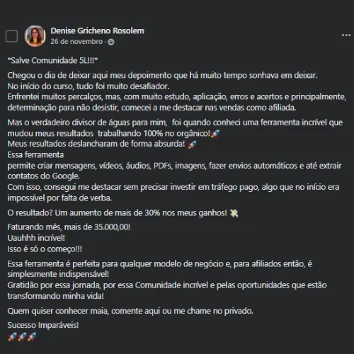 Depoimento Denise