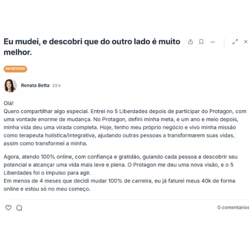 Depoimento Renata